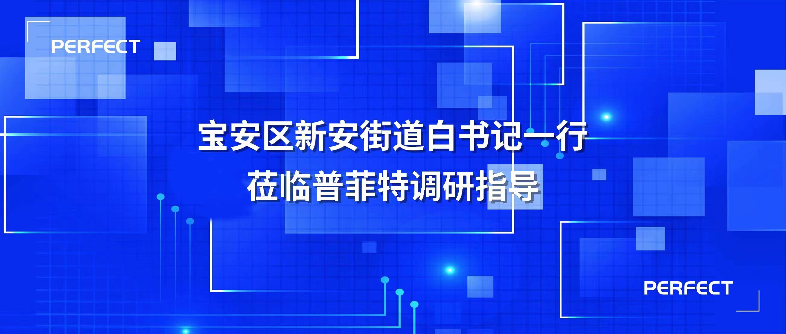 普菲特信息|宝安区新安街道白书记一行莅临普菲特调研指导